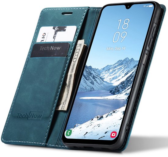 Étui portefeuille en Cuir Slimline Blauw pour Samsung Galaxy A26
