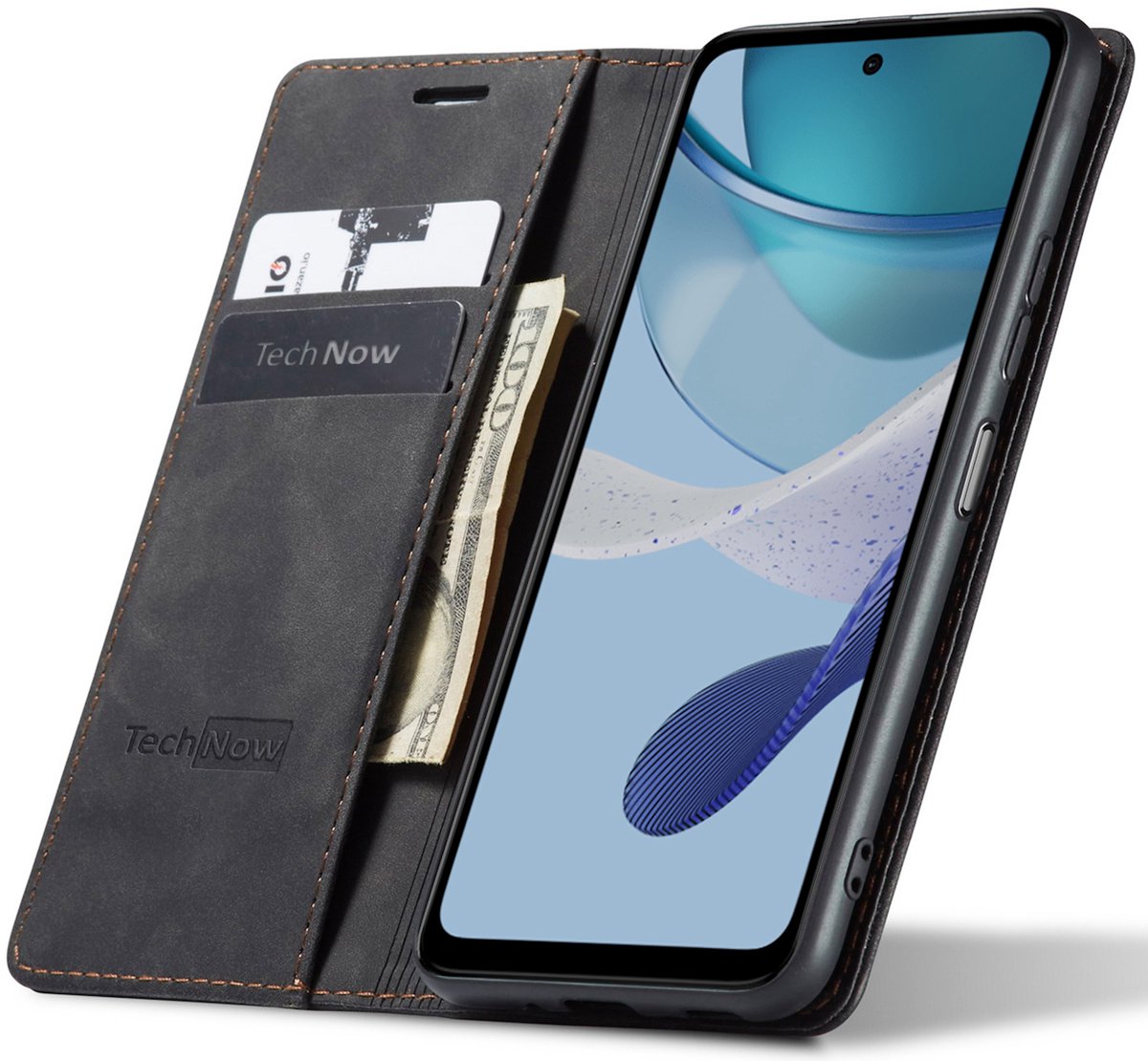 Hoesje geschikt voor Xiaomi Redmi 15 - Book Case Leer Slimline Zwart