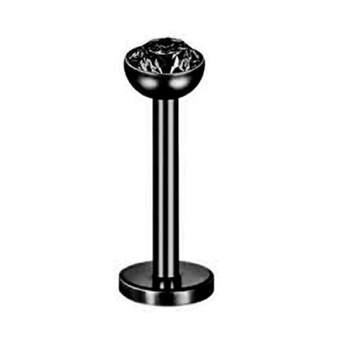 Piercing | Zwart | Zwarte Steen | Oor | Tragus | Helix | Labret | Lip