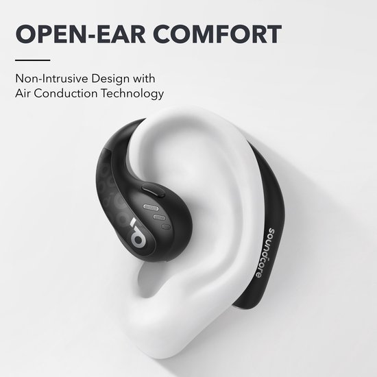soundcore by Anker AeroFit Pro Draadloze Open-Ear Oordopjes Zwart