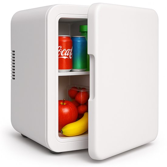 Mini koelkast 5L - Skincare & make-up fridge - Eten & drinken - Organizer - 12V & 230V - Koel & warm - Auto koelkast - Compact - Wit