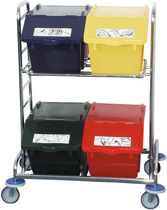 Meva - Afvalscheidingsbak - Stapelbaar - Groen - 45L — afbeelding 3
