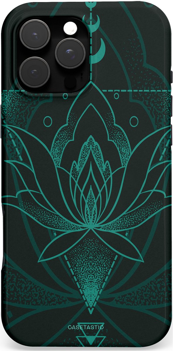 Casetastic Hoesje Geschikt voor Apple iPhone 16 Pro Max Magsafe - Stijlvolle Beschermende Duo-layer Case - Lotus Zen