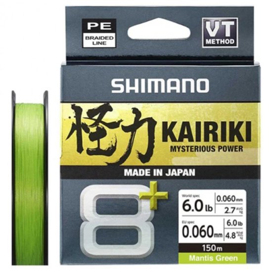 Line de pêche tressée Shimano Kairiki 8+ 150 m transparente 0,060 mm