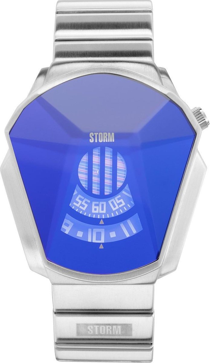 Storm Horloge- Darth Lazer Blue- Heren horloge- Zilveren band- Blauwe wijzerplaat