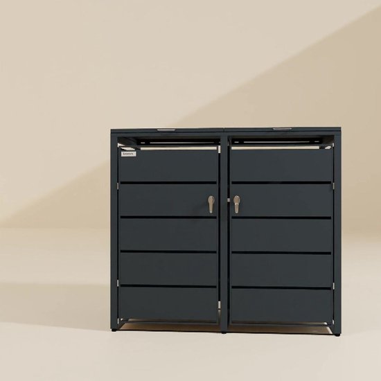 Kastrex Container Ombouw Kast - Voor 2 Kliko - Weerbestendig & Onderhoudsvrij - Gecoat Staal