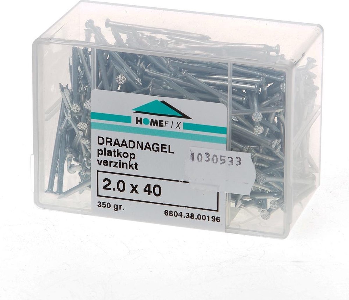 Hoenderdaal Draadnagel plat geruite kop gegalvaniseerd 2.0 x 40mm 350 gram