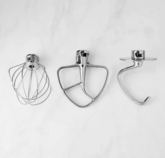 Voor KitchenAid 5KSM5th3PsSS Keukenmachines Accessoire-set gemaakt van roestvrij staal, volledig gemaakt van roestvrij staal en vaatwasser-veilige van Merkloos — afbeelding 5