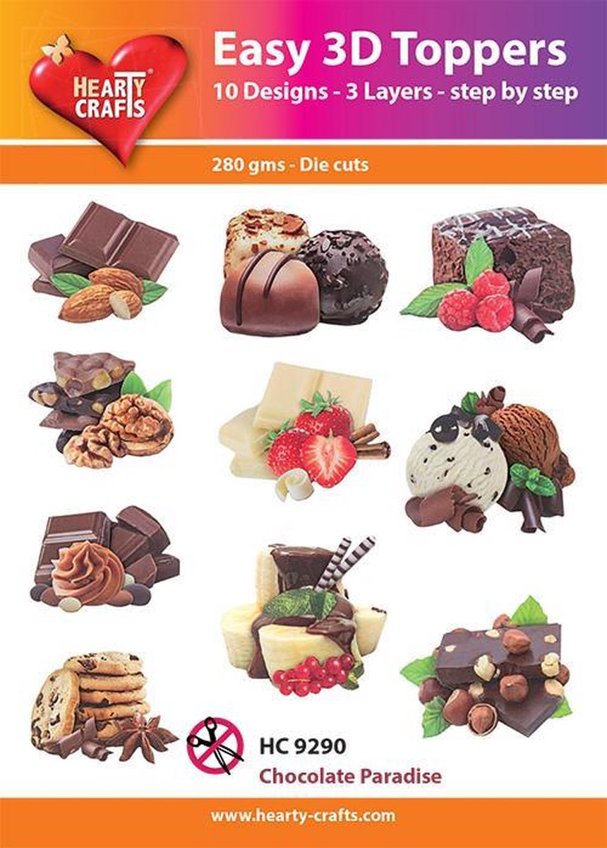 Easy 3D Topper Chocolade Paradijs