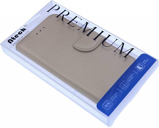 Coque Samsung Galaxy J6 (2018) Goud Etui portefeuille avec compartiments de rangement