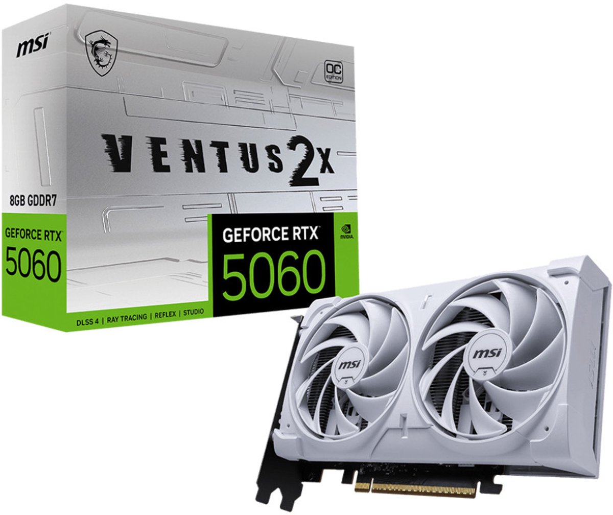 MSI GeForce RTX 5060 8G VENTUS 2X OC WHITE
