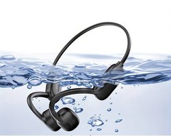 Bone Conduction headphone-Oordopjes draadloos- Sporthoofdtelefoon -5.3 Bluetooth Koptelefoon - IPX8 Waterproof Wireless Headset Diepe waterdichte -MP3-32Ggeheugenkaart-Zwart
