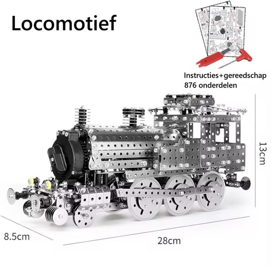 Stoommachine Model Kit, Volledig Metalen Montage Stoomlocomotief Doe-Het- Model, Montage Miniatuur Stoomtrein Voor Volwassenen