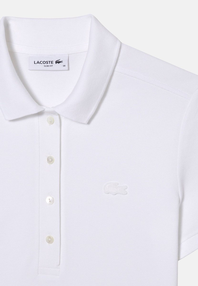 Lacoste Shirt Slim Fit Polo-Shirt aus Stretch-Baumwoll-Piqué Wit