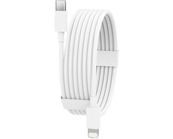 USB C naar Geschikt voor: USB Lightning Kabel - 2 Meter Oplaadkabel 1x - Snel Lader USB-C Oplader - Wit