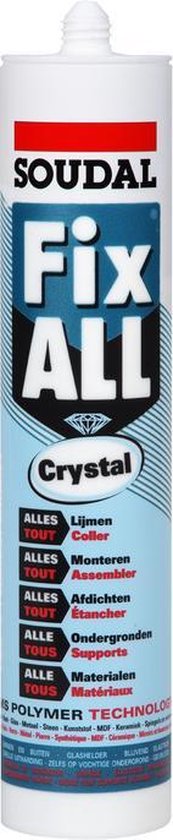 Soudal Lijmkit MS polymer Fix All Crystal transparant 290ml (per 2 stuks) - Soudal