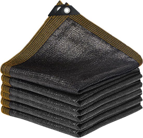 Schaduwnet Met Ogen – 2x2 M, Beige, 70% Schaduw, Uv-bestendig – Ideaal Voor Tuin, Terras, Planten En Kippenhok