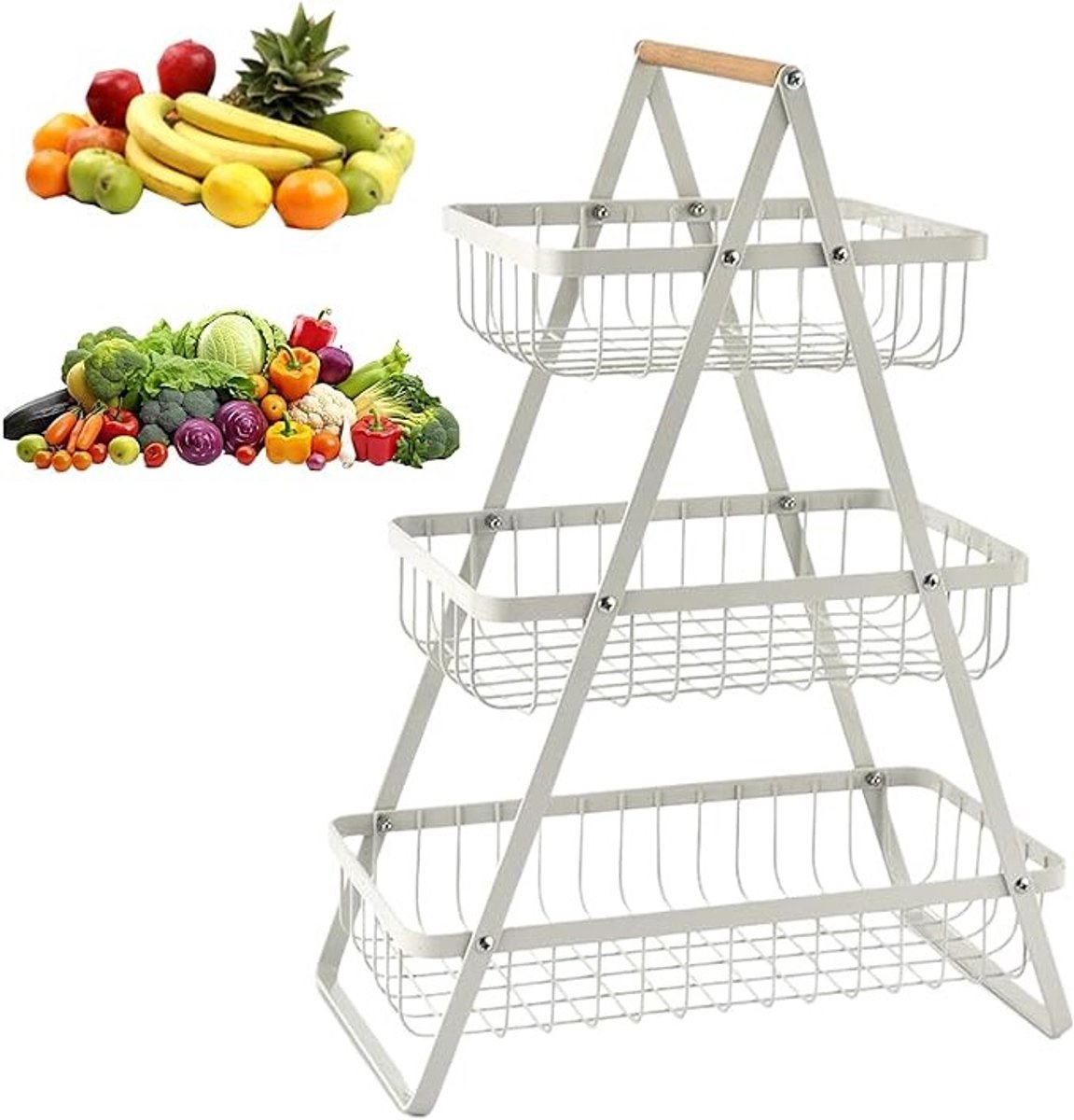 Fruitschaal - Fruitmand Etagere 3 laags