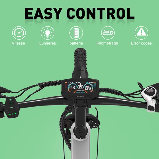 RCB G5 Elektrische Fiets - 27.5 Inch - Lichtgewicht Aluminium Frame - 250W Motor - 36V 13Ah Verwijderbare Batterij - 7 Versnellingen - Met App, NFC & LCD Display - Comfortabel & Roestvrij - Voor Dames en Heren - Actieradius 80km-zilver van RCB — afbeelding 4