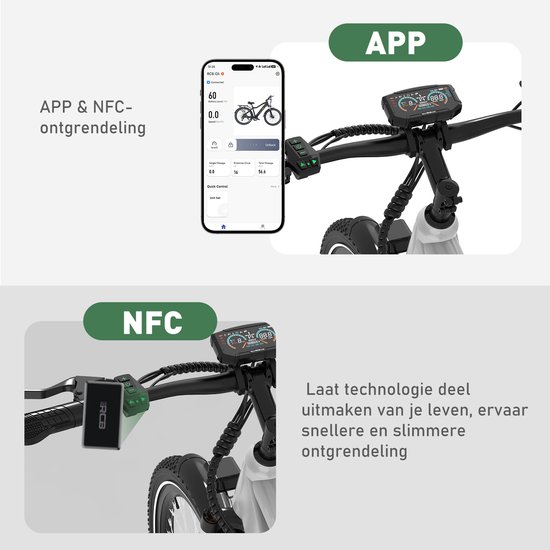 RCB G5 Elektrische Fiets - 27.5 Inch - Lichtgewicht Aluminium Frame - 250W Motor - 36V 13Ah Verwijderbare Batterij - 7 Versnellingen - Met App, NFC & LCD Display - Comfortabel & Roestvrij - Voor Dames en Heren - Actieradius 80km-zilver van RCB — afbeelding 3