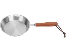 Non Stick Egg Pan Fry Pan for Household Restaurant Induction Cooker - Stainless Steel (16CM)
