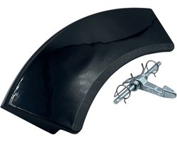 Fixem® Deurgreep set geschikt voor AEG, Electrolux 4055271565 - Wasmachine greep Compleet met haakje, as en veertjes - Zwart - 1 Stuk