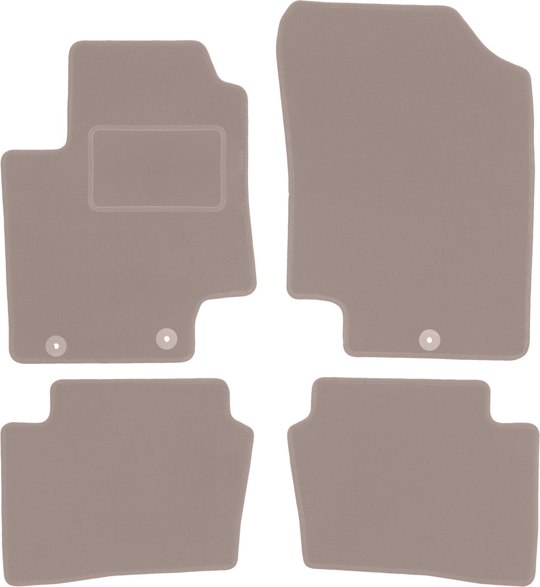 Beige veloursmatten voor: Hyundai i20 I hatchback (2008-2014)
