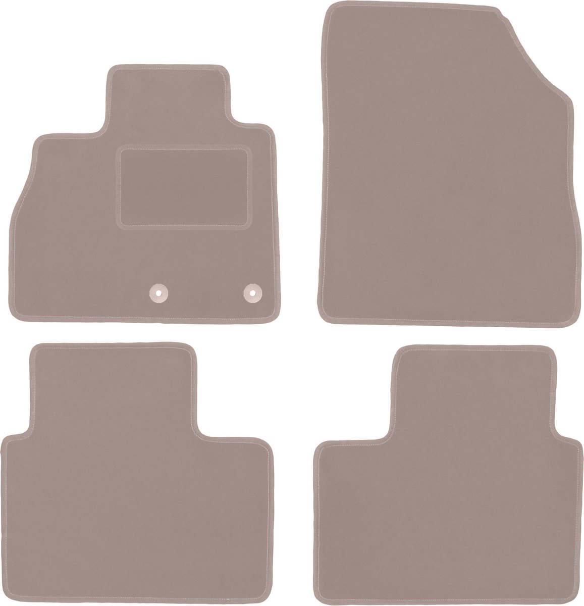 Beige velours matten voor: Renault Grand Scenic IV minivan (2016-)