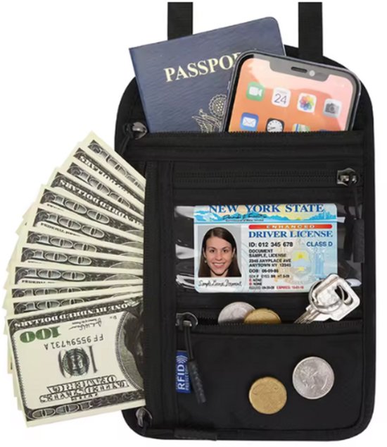 Ihreesy Porte Cartes Avec Poche Zippée, Grande Capacité Porte - 8