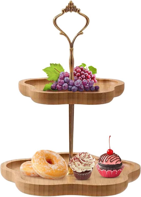 Gouden etagère stangen set - etagère bouwpakket met etagère vloeren - etagère stangen