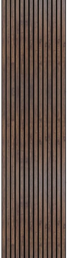 Panneaux muraux acoustiques - 60 x 280 cm - 1 face - 13 mm - Noyer Antique - Absorption acoustique - Flexible - Design élégant - Akupanel - Panneaux acoustiques - Panneau acoustique - Mur acoustique