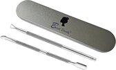 BenjaBeauty Bokkepootje nagels - Schraper - Cuticle pusher - Bokkenpootje nagels - cuticle remover - Pedicure - Manicure - zilver