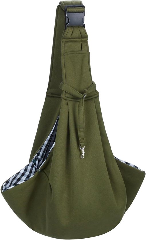 CUBY Draagdoeken voor honden, kleine honden en katten, sling huisdierdraagdoek, enkele schouder, huisdiertas voor reizen, hondendraagtas met gespen (verstelbare schouderriem, donkerblauw