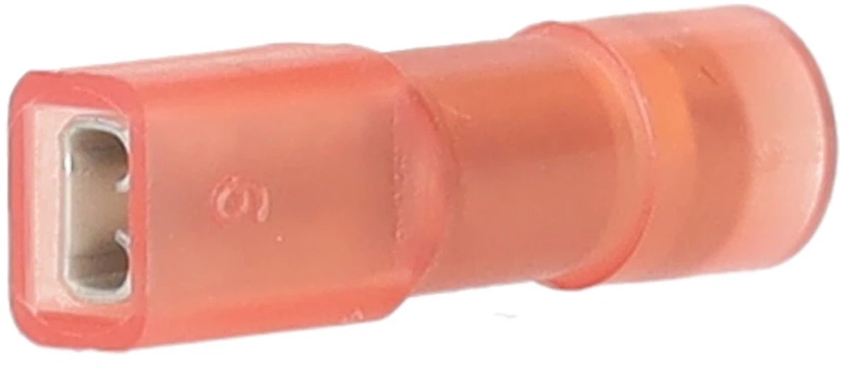 Volledig geïsoleerde Vlaksteekhuls 0,5 - 1mm² / 4,8mm x 0,5mm, rood