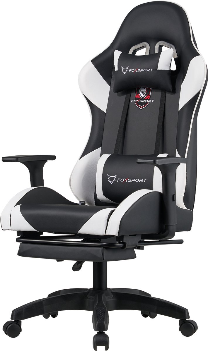 OFMOTRA Gamestoel Ergonomisch Zwart met Voetsteun