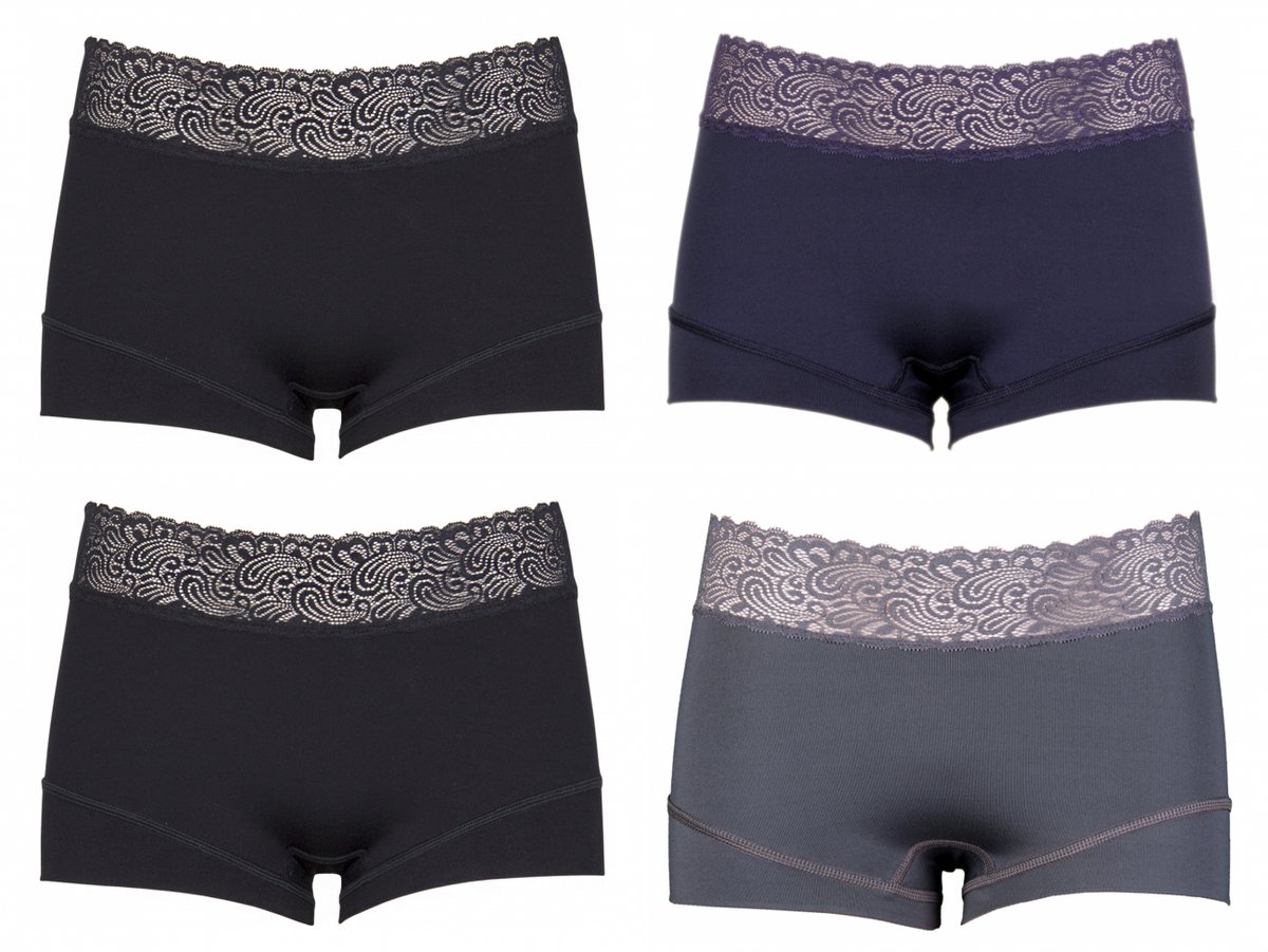 RJ Bodywear 4-pack: Kant - Donker