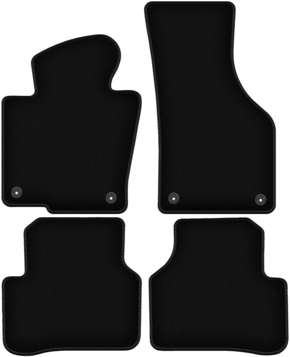 BASIC zwarte veloursmatten voor: Volkswagen Passat B7 sedan, stationwagen, variant, alltrack (2010-2014)