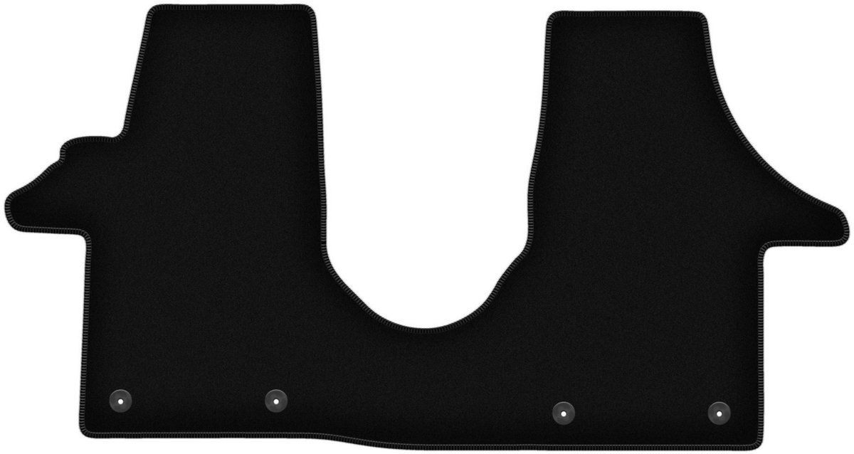 BASIC zwarte veloursmatten voor: Volkswagen Transporter T5 bestelbus (2003-2015)