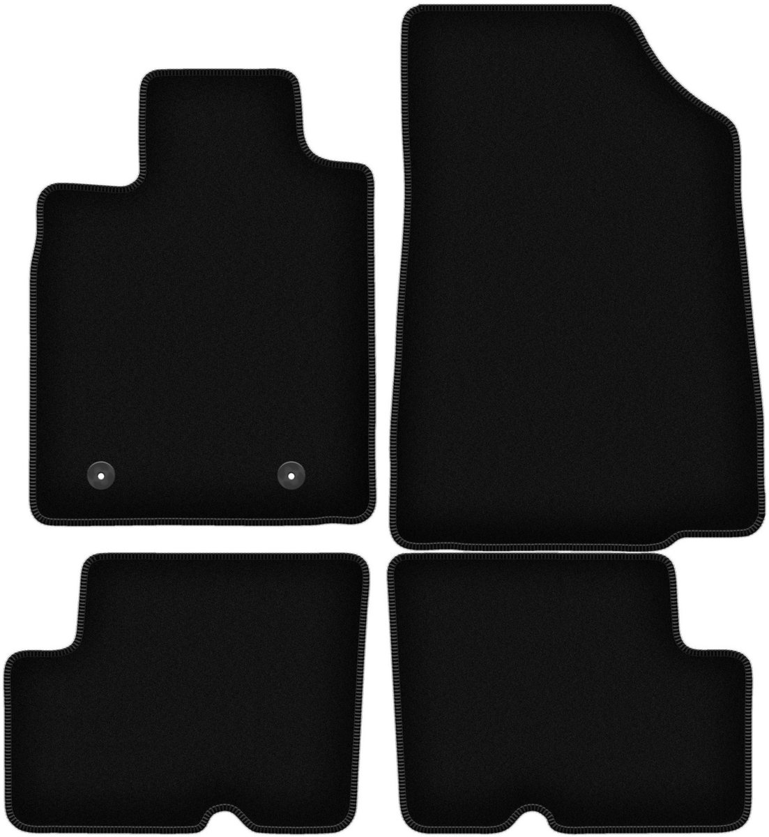 BASIC zwarte veloursmatten voor: Dacia Sandero II hatchback, Stepway (2013-2019)