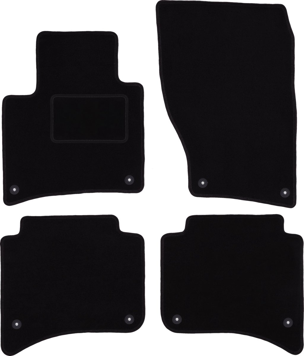 Zwarte veloursmatten voor: Volkswagen Touareg II SUV (2010-)