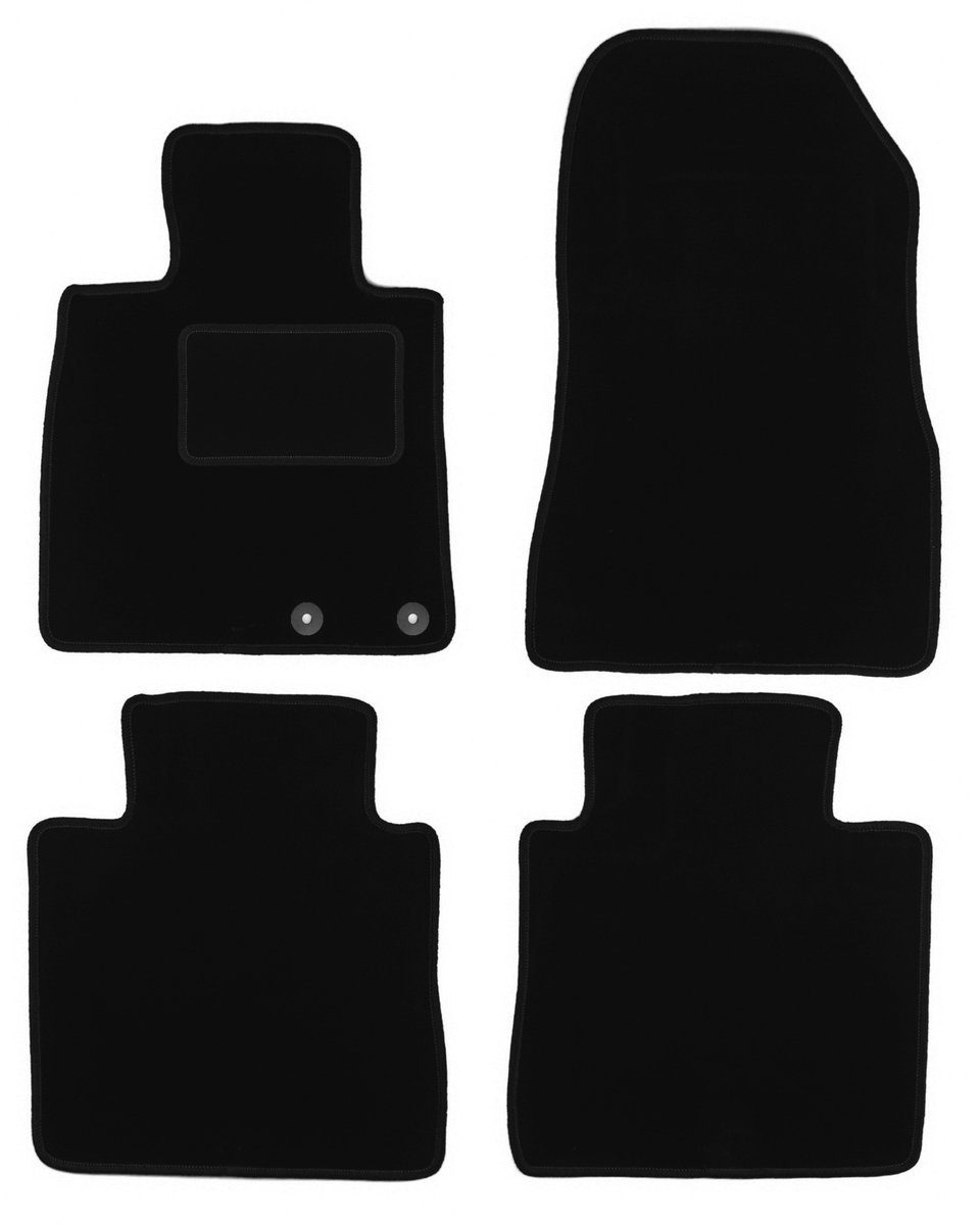 Zwarte veloursmatten voor: Nissan Note II hatchback (2012-)