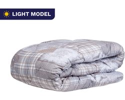 Zelesta Wonderbed Light Patchwork Hearts 240x200cm - Dekbed zonder overtrek - 30 dagen proefslapen - Wasbaar hoesloos dekbed - Bedrukt dekbed - Dekbed met print - Zomerdekbed