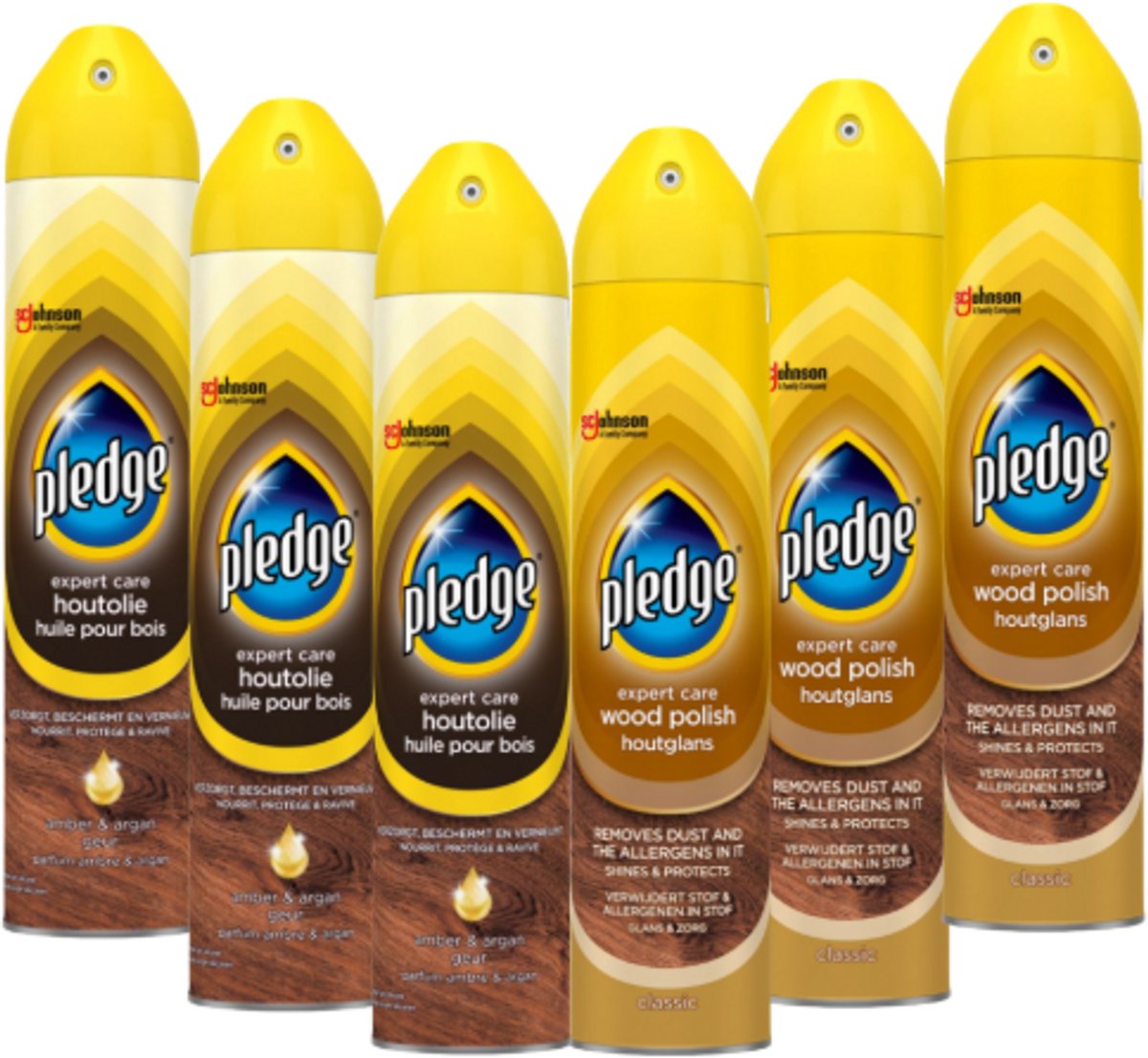 3x PLEDGE Beautify it Classic Spray + 3x PLEDGE Revive It Voedende Olie