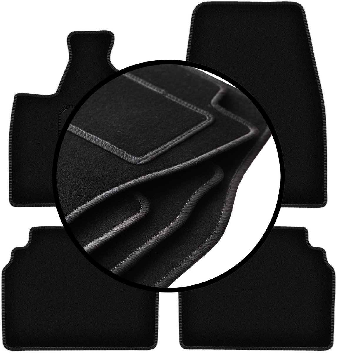 Complete set veloursmatten voor: BMW I3 L01 hatchback (2013-)