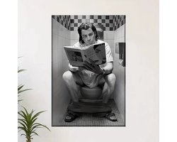 Canvas poster - Filmposter - Iconische jaren 90 cultfilm - Gangster film scene - Toilet scène - Muurposter - Binnenposter - Kado - Zonder lijst - Vintage poster - Trendy 30x45