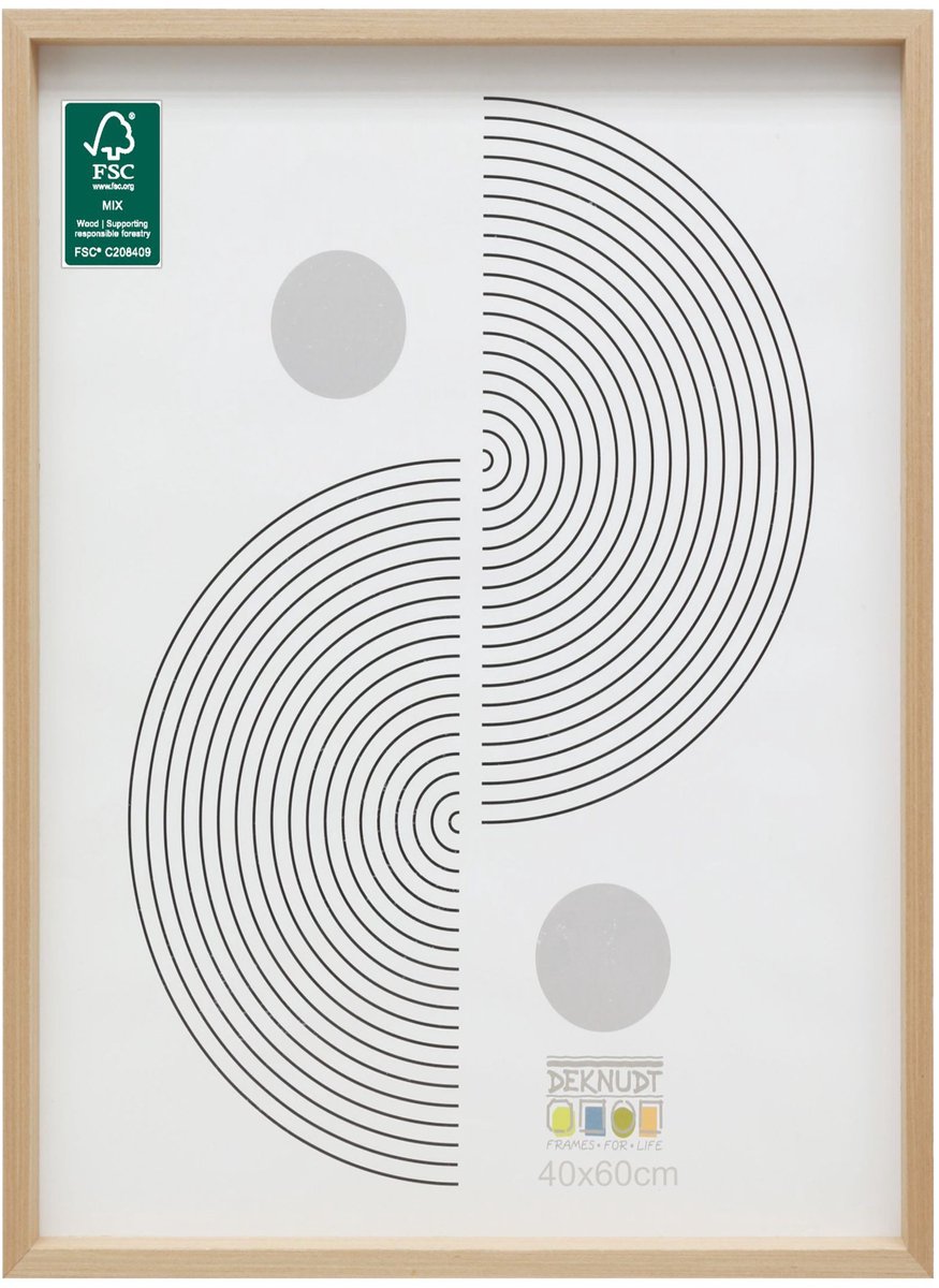 Deknudt Frames fotolijst - lichte houtkleur - strak - hout - FSC Mix - 40x60 naturel