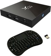 X96 Android TV Media Box Full HD - 2GB 16GB + GRATIS Rii i8 Zwart draadloos toetsenbord