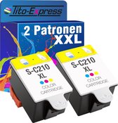 PlatinumSerie 2x cartridge alternatief voor Samsung INK-M210 Color