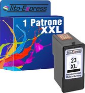 Set van 1x gerecyclede inkt cartridges voor Lexmark 23