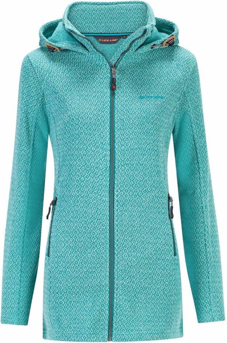 Life-Line Ramara Dames Fleece Vest Met Capuchon In Turquoise - 46 | bol.com